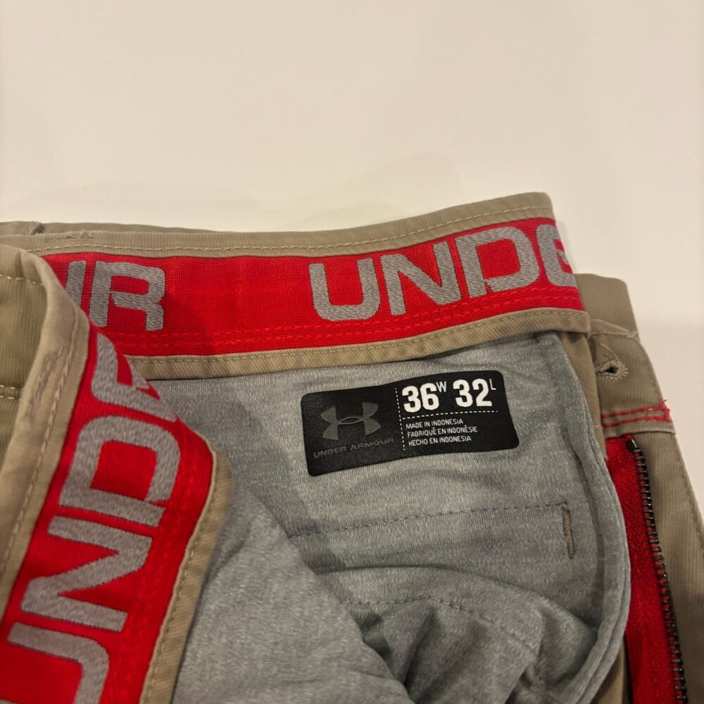 Under Armour Performance Tech Flat Front Chino Kh… - image 2